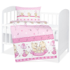 Bellatex Agáta 90/083 gyerek ágyneműhuzat, mackó család, rózsaszín, 90×135, 45×60 (12440)