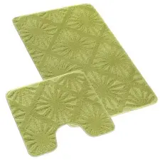 Bellatex Bany szett, 60 × 100 cm + 60 × 50 cm 810/013, világoszöld sugarak lakástextília