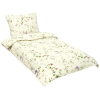 Bellatex krepp ágyneműhuzat, 80/497, ibolyák krémszín alapon, 140×200 + 70×90 cm (8117)