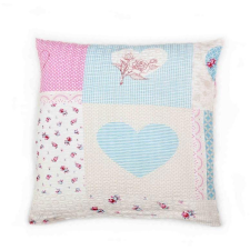 Bellatex pamut párnahuzat, 40×40 cm, rózsaszín szív (4752) lakástextília