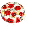 Bellatex Ülőpárna BERTA, 6212 kerek steppelt átmérő 40 cm, pipacsos