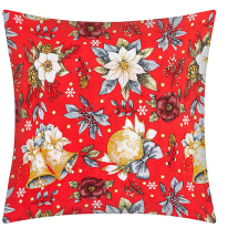 Bellatex Vánoce polštářek 40 × 40 cm, 55/130 vánoční hvězda červená lakástextília