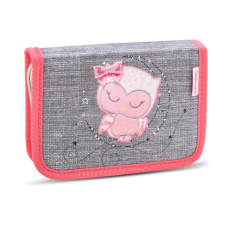 BELMIL Tolltartó, klapnis, cipzáras, "Little Owl", szürke-barack, bagoly (BL33572106L) (BL33572106L) tolltartó