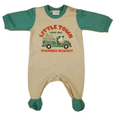  Belül bolyhos hosszú ujjú baba rugdalózó bocis mintával (56) rugdalózó