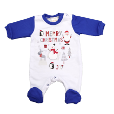  Belül bolyhos hosszú ujjú baba rugdalozó karácsonyi mintával rugdalózó