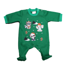  Belül bolyhos hosszú ujjú baba rugdalozó karácsonyi mintával - 56-os méret rugdalózó