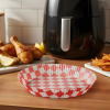 BEMADA Air fryer sütőpapír - olaj nélküli sütőhöz - kockás, kör - 20 cm - 50 db / csomag, BW1032A