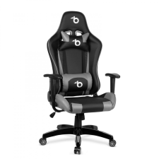 BEMADA Gamer szék - derékpárnával, fejpárnával - szürke (BMD1106GY) forgószék