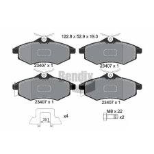 BENDIX Braking fékbetétkészlet, tárcsafék BENDIX Braking BPD1029 autóalkatrész
