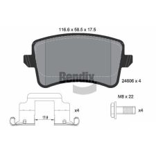 BENDIX Braking fékbetétkészlet, tárcsafék BENDIX Braking BPD1091 autóalkatrész