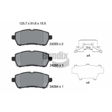 BENDIX Braking fékbetétkészlet, tárcsafék BENDIX Braking BPD1144 autóalkatrész