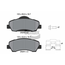 BENDIX Braking fékbetétkészlet, tárcsafék BENDIX Braking BPD1262 autóalkatrész