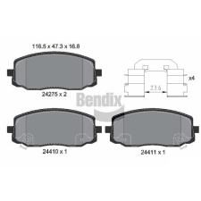 BENDIX Braking fékbetétkészlet, tárcsafék BENDIX Braking BPD1267 autóalkatrész