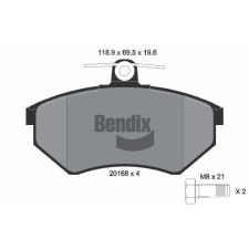 BENDIX Braking fékbetétkészlet, tárcsafék BENDIX Braking BPD1284 autóalkatrész