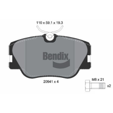 BENDIX Braking fékbetétkészlet, tárcsafék BENDIX Braking BPD1292 autóalkatrész