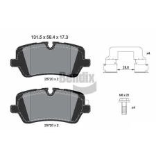 BENDIX Braking fékbetétkészlet, tárcsafék BENDIX Braking BPD1344 autóalkatrész