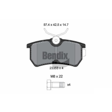BENDIX Braking fékbetétkészlet, tárcsafék BENDIX Braking BPD1364 autóalkatrész