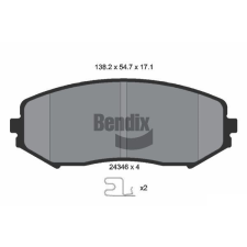 BENDIX Braking fékbetétkészlet, tárcsafék BENDIX Braking BPD1379 autóalkatrész