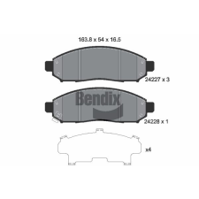 BENDIX Braking fékbetétkészlet, tárcsafék BENDIX Braking BPD1380 autóalkatrész