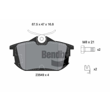 BENDIX Braking fékbetétkészlet, tárcsafék BENDIX Braking BPD1395 autóalkatrész