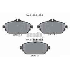 BENDIX Braking fékbetétkészlet, tárcsafék BENDIX Braking BPD1407 autóalkatrész
