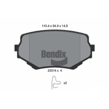 BENDIX Braking fékbetétkészlet, tárcsafék BENDIX Braking BPD1412 autóalkatrész