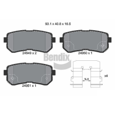 BENDIX Braking fékbetétkészlet, tárcsafék BENDIX Braking BPD1431 autóalkatrész