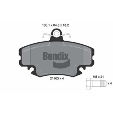 BENDIX Braking fékbetétkészlet, tárcsafék BENDIX Braking BPD1468 autóalkatrész