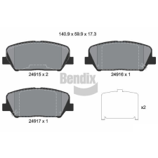 BENDIX Braking fékbetétkészlet, tárcsafék BENDIX Braking BPD1501 autóalkatrész
