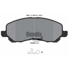 BENDIX Braking fékbetétkészlet, tárcsafék BENDIX Braking BPD1505 autóalkatrész