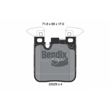 BENDIX Braking fékbetétkészlet, tárcsafék BENDIX Braking BPD1510 autóalkatrész