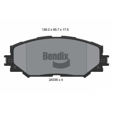 BENDIX Braking fékbetétkészlet, tárcsafék BENDIX Braking BPD1517 autóalkatrész