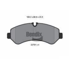 BENDIX Braking fékbetétkészlet, tárcsafék BENDIX Braking BPD1627 autóalkatrész