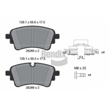 BENDIX Braking fékbetétkészlet, tárcsafék BENDIX Braking BPD1646 autóalkatrész