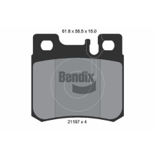 BENDIX Braking fékbetétkészlet, tárcsafék BENDIX Braking BPD1765 autóalkatrész
