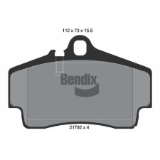BENDIX Braking fékbetétkészlet, tárcsafék BENDIX Braking BPD1846 autóalkatrész
