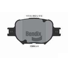 BENDIX Braking fékbetétkészlet, tárcsafék BENDIX Braking BPD2057 autóalkatrész