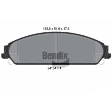 BENDIX Braking fékbetétkészlet, tárcsafék BENDIX Braking BPD2101 autóalkatrész
