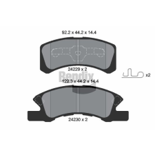 BENDIX Braking fékbetétkészlet, tárcsafék BENDIX Braking BPD2108 autóalkatrész