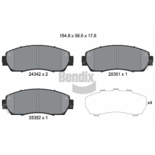 BENDIX Braking fékbetétkészlet, tárcsafék BENDIX Braking BPD2132 autóalkatrész