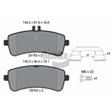 BENDIX Braking fékbetétkészlet, tárcsafék BENDIX Braking BPD2228 autóalkatrész