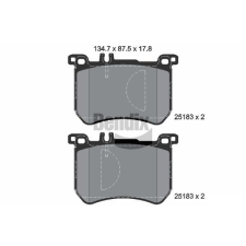 BENDIX Braking fékbetétkészlet, tárcsafék BENDIX Braking BPD2231 autóalkatrész
