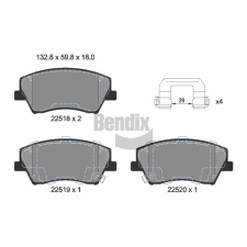 BENDIX Braking fékbetétkészlet, tárcsafék BENDIX Braking BPD2317 autóalkatrész