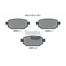 BENDIX Braking fékbetétkészlet, tárcsafék BENDIX Braking BPD2346 autóalkatrész