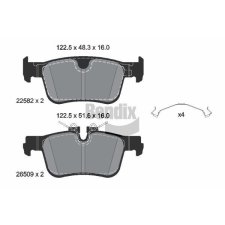 BENDIX Braking fékbetétkészlet, tárcsafék BENDIX Braking BPD2387 autóalkatrész