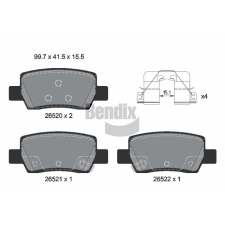 BENDIX Braking fékbetétkészlet, tárcsafék BENDIX Braking BPD2503 autóalkatrész