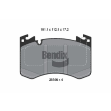 BENDIX Braking fékbetétkészlet, tárcsafék BENDIX Braking BPD2531 autóalkatrész