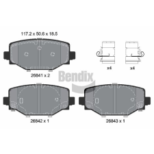 BENDIX Braking fékbetétkészlet, tárcsafék BENDIX Braking BPD2554 autóalkatrész