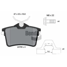 BENDIX Braking fékbetétkészlet, tárcsafék BPD1031 autóalkatrész
