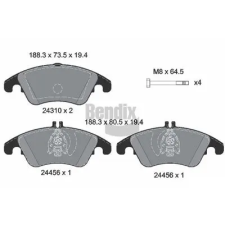 BENDIX Braking fékbetétkészlet, tárcsafék BPD1079 autóalkatrész